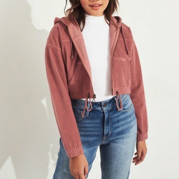 Hollister Cropped Corduroy Jacket 